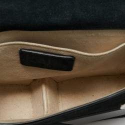 Pre Owned Karl Lagerfeld Black Suede Ikon/K Top Handle Bag