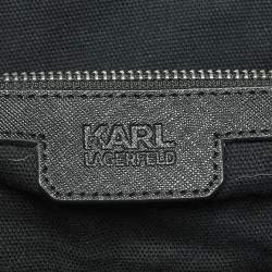 Pre Owned Karl Lagerfeld Black Nylon k/ikonik Duffel Bag