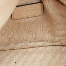Pre Owned Karl Lagerfeld Light Beige Quilted Leather K/Signature Convertible Belt Bag
