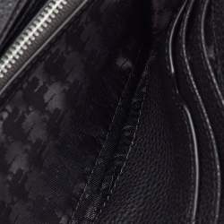 Pre Owned Karl Lagerfeld Black/Pink Leather Wallet on Strap