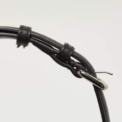 Pre Owned حقيبة كارل لاغرفيلد كي / إكون جلد سوداء بيد علوية