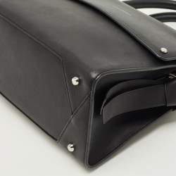 Pre Owned حقيبة كارل لاغرفيلد كي / إكون جلد سوداء بيد علوية