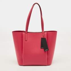 مملوكة مسبقًا Karl Lagerfeld Louise French Rose Leather Tote