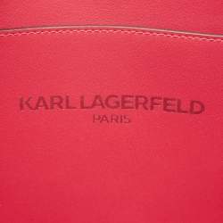 مملوكة مسبقًا Karl Lagerfeld Louise French Rose Leather Tote