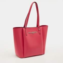 مملوكة مسبقًا Karl Lagerfeld Louise French Rose Leather Tote