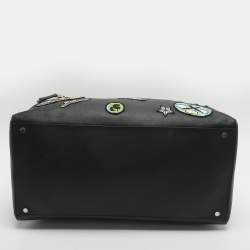 مملوكة مسبقًا Karl Lagerfeld Black PVC Patches Duffel Bag