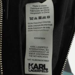مملوكة مسبقًا Karl Lagerfeld Black PVC Patches Duffel Bag