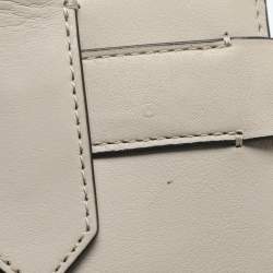 Pre Owned Karl Lagerfeld k/ikonik Grey Leather Top Handle Bag