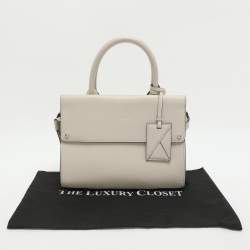 Pre Owned Karl Lagerfeld k/ikonik Grey Leather Top Handle Bag