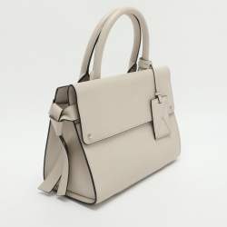 Pre Owned Karl Lagerfeld k/ikonik Grey Leather Top Handle Bag