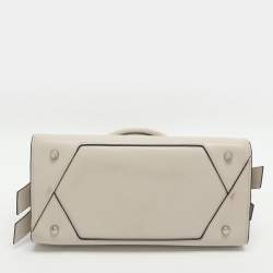 Pre Owned Karl Lagerfeld k/ikonik Grey Leather Top Handle Bag
