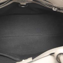 Pre Owned Karl Lagerfeld k/ikonik Grey Leather Top Handle Bag