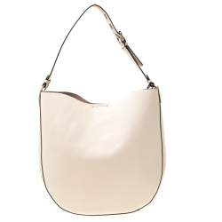 Pre Owned Karl Lagerfeld Cream Leather K/Karry-All Hobo