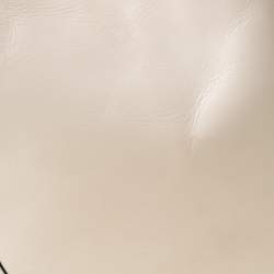 Pre Owned Karl Lagerfeld Cream Leather K/Karry-All Hobo