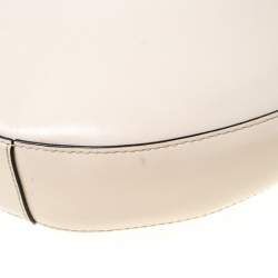 Pre Owned Karl Lagerfeld Cream Leather K/Karry-All Hobo