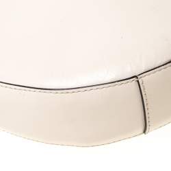 Pre Owned Karl Lagerfeld Cream Leather K/Karry-All Hobo