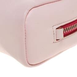 Pre Owned Karl Lagerfeld Pink Leather Wristlet Pouch