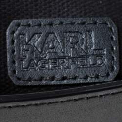 Pre Owned Karl Lagerfeld Black Quilted Leather Belt Bag