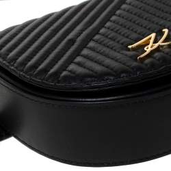 Pre Owned Karl Lagerfeld Black Quilted Leather Belt Bag