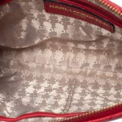 Pre Owned Karl Lagerfeld Red Leather Gigi Crossbody Bag