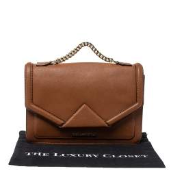Pre Owned Karl Lagerfeld Brown Leather K/Klassik Shoulder Bag