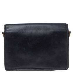 Karl Lagerfeld Black Leather K/Signature Crossbody Bag