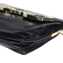 Karl Lagerfeld Black Leather K/Signature Crossbody Bag
