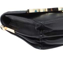 Karl Lagerfeld Black Leather K/Signature Crossbody Bag
