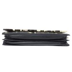 Karl Lagerfeld Black Leather K/Signature Crossbody Bag