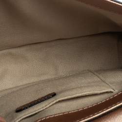 Pre Owned Karl Lagerfeld Metallic Rose Gold Leather K/Klassik Shoulder Bag