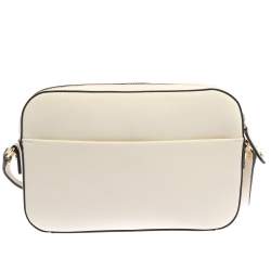Pre Owned Karl Lagerfeld White Leather Maybelle Choupette Crossbody Bag             