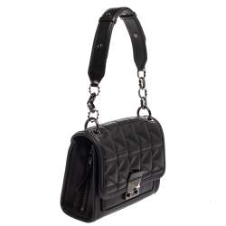Pre Owned Karl Lagerfeld Black Quilted Leather Shoulder Bag