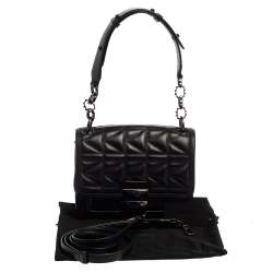 Pre Owned Karl Lagerfeld Black Quilted Leather Shoulder Bag