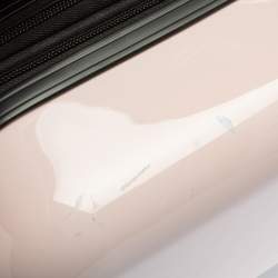 Pre Owned Karl Lagerfeld Light Pink Plastic Kat Expandable 4 Wheel Luggage