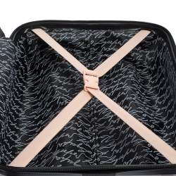 Pre Owned Karl Lagerfeld Light Pink Plastic Kat Expandable 4 Wheel Luggage