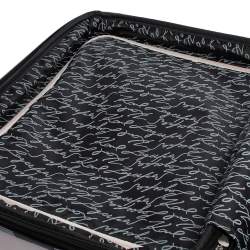 Pre Owned Karl Lagerfeld Light Pink Plastic Kat Expandable 4 Wheel Luggage