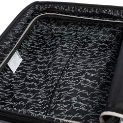 Pre Owned Karl Lagerfeld Light Pink Plastic Kat Expandable 4 Wheel Luggage