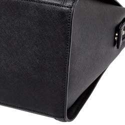 Pre Owned Karl Lagerfeld Black Saffiano Leather K/Ikonik Tote