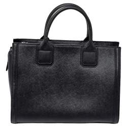 Pre Owned Karl Lagerfeld Black Saffiano Leather K/Ikonik Tote