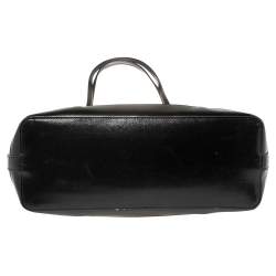 Pre Owned Karl Lagerfeld Black PVC and Leather Clear Swim Tote