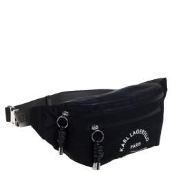 Karl Lagerfeld Black Nylon Rue St. Guillaume Belt Bag