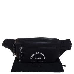 Karl Lagerfeld Black Nylon Rue St. Guillaume Belt Bag