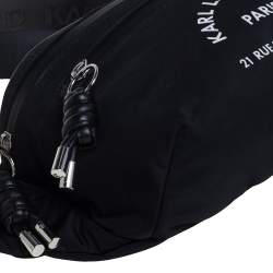 Karl Lagerfeld Black Nylon Rue St. Guillaume Belt Bag