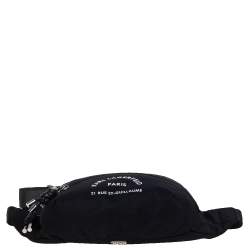 Karl Lagerfeld Black Nylon Rue St. Guillaume Belt Bag