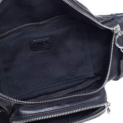 Pre Owned Karl Lagerfeld Black Leather Karlifornia Belt Bag