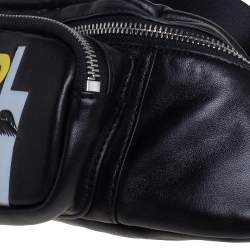 Pre Owned Karl Lagerfeld Black Leather Karlifornia Belt Bag