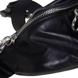 Pre Owned Karl Lagerfeld Black Leather Karlifornia Belt Bag