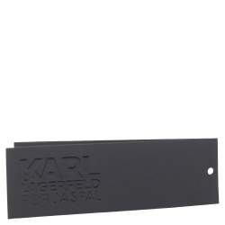 Karl Lagerfeld Black Glitter Acrylic Tres Karl Chain Box Clutch