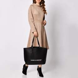 Karl Lagerfeld Black Leather Karl Legend Tote