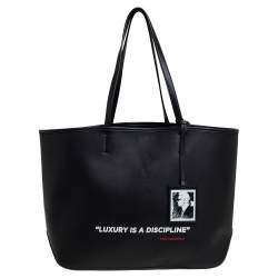 Karl Lagerfeld Black Leather Karl Legend Tote